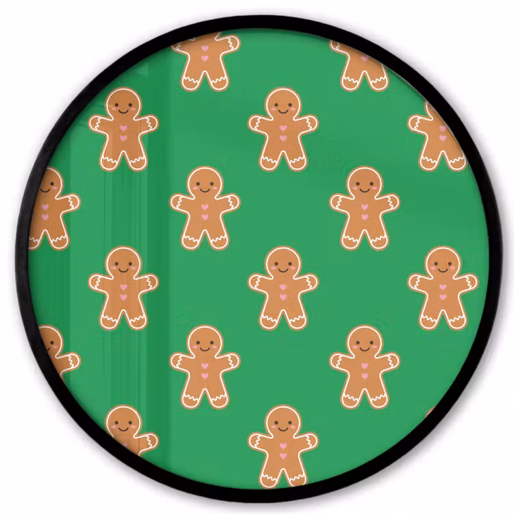 Ronde fotolijst - Peperkoek - Kerst - Neon - Groen — 1
