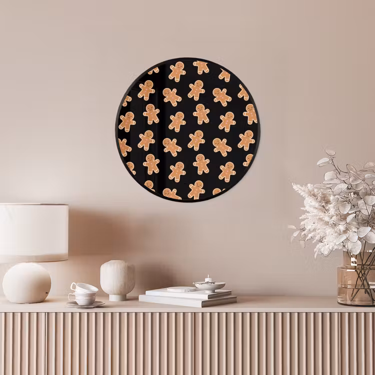 Ronde fotolijst - Peperkoek - Kerst - Zwart - Bruin — 5