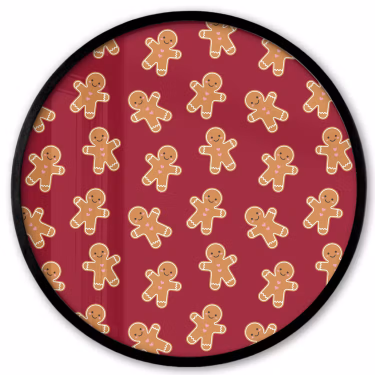 Ronde fotolijst - Peperkoek - Rood - Bruin - Kerst — 1