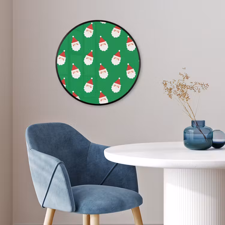 Ronde fotolijst - Kerstman - Kerst - Neon - Groen — 4