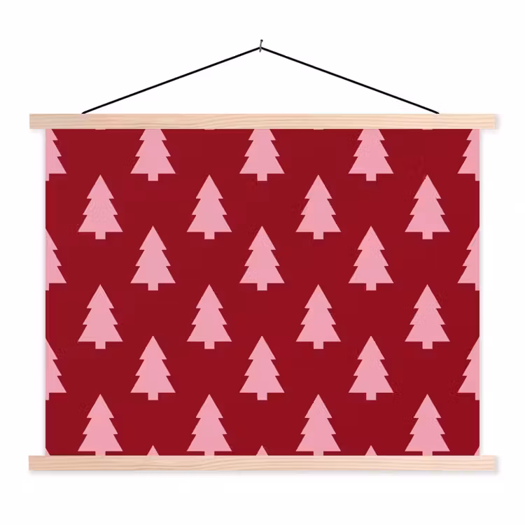 Schoolplaat - Kerstboom - Burguny - Roze — 1
