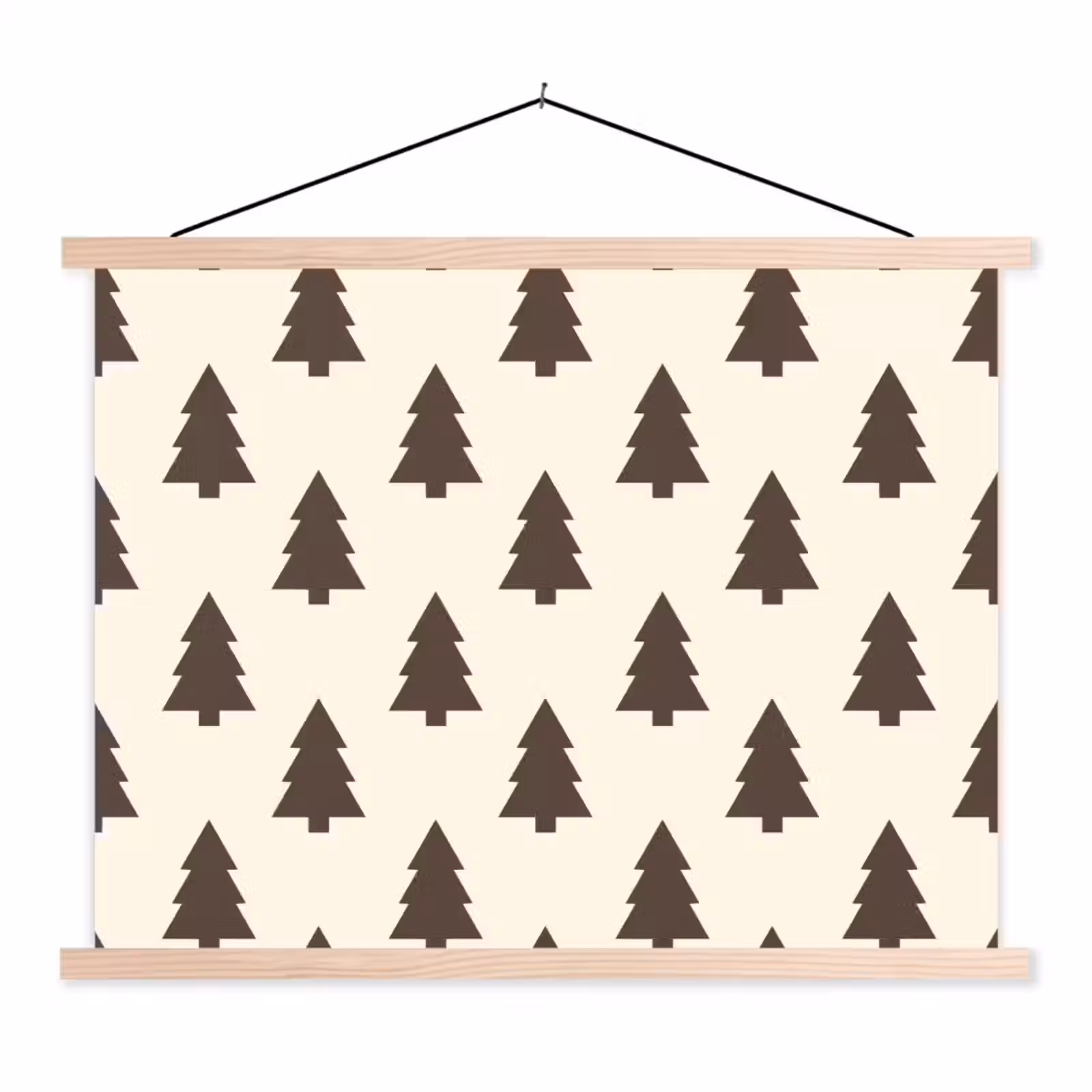 Schoolplaat - Kerstboom - Crème - Grijs — 1