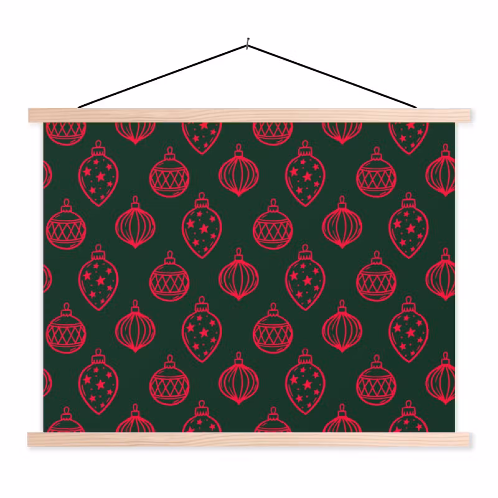 Schoolplaat - Kerstbal - Rood - Groen — 1