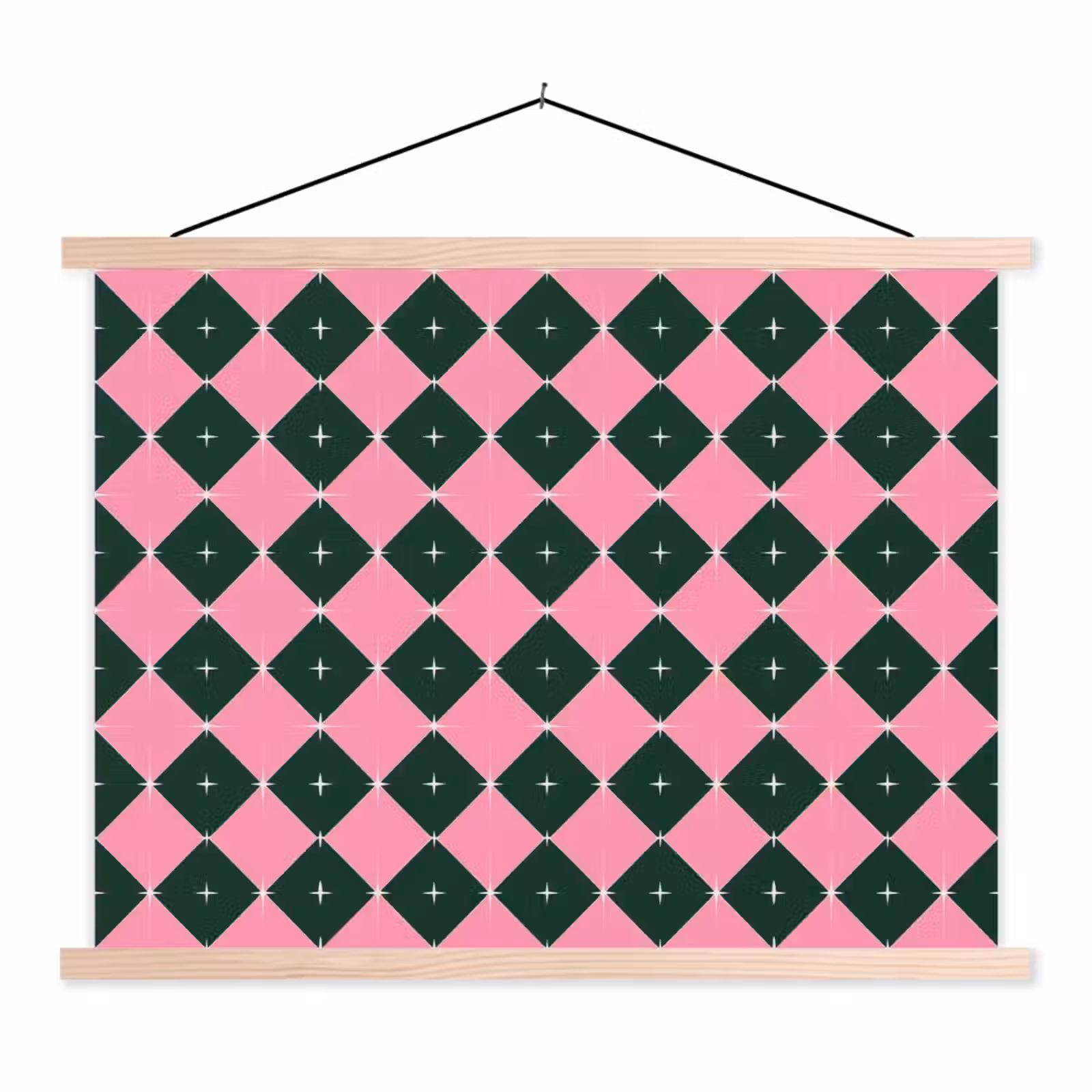 Schoolplaat - Kerst - Roze - Groen - Ster — 1