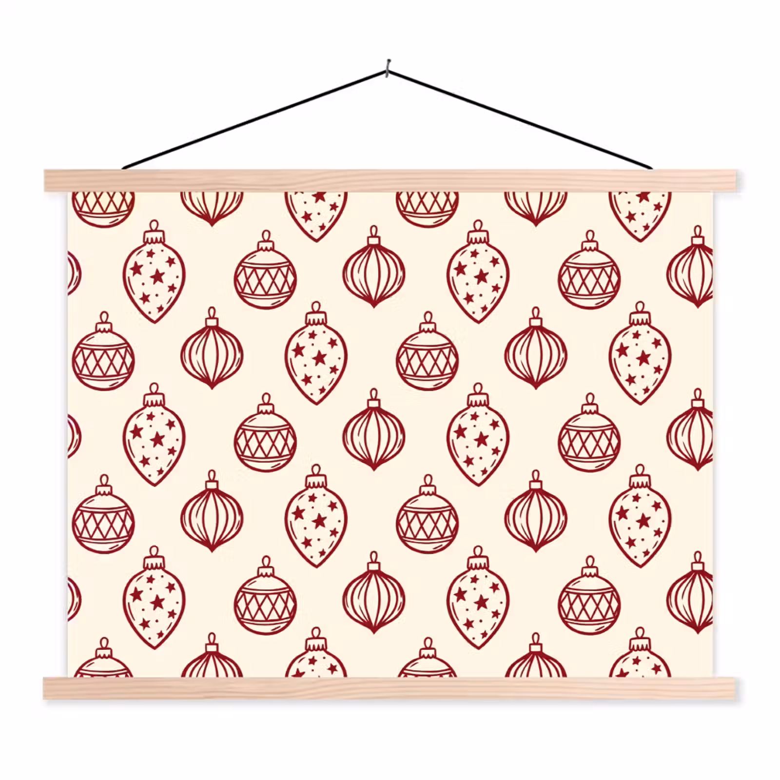 Schoolplaat - Kerstbal - Rood - Kerst — 1