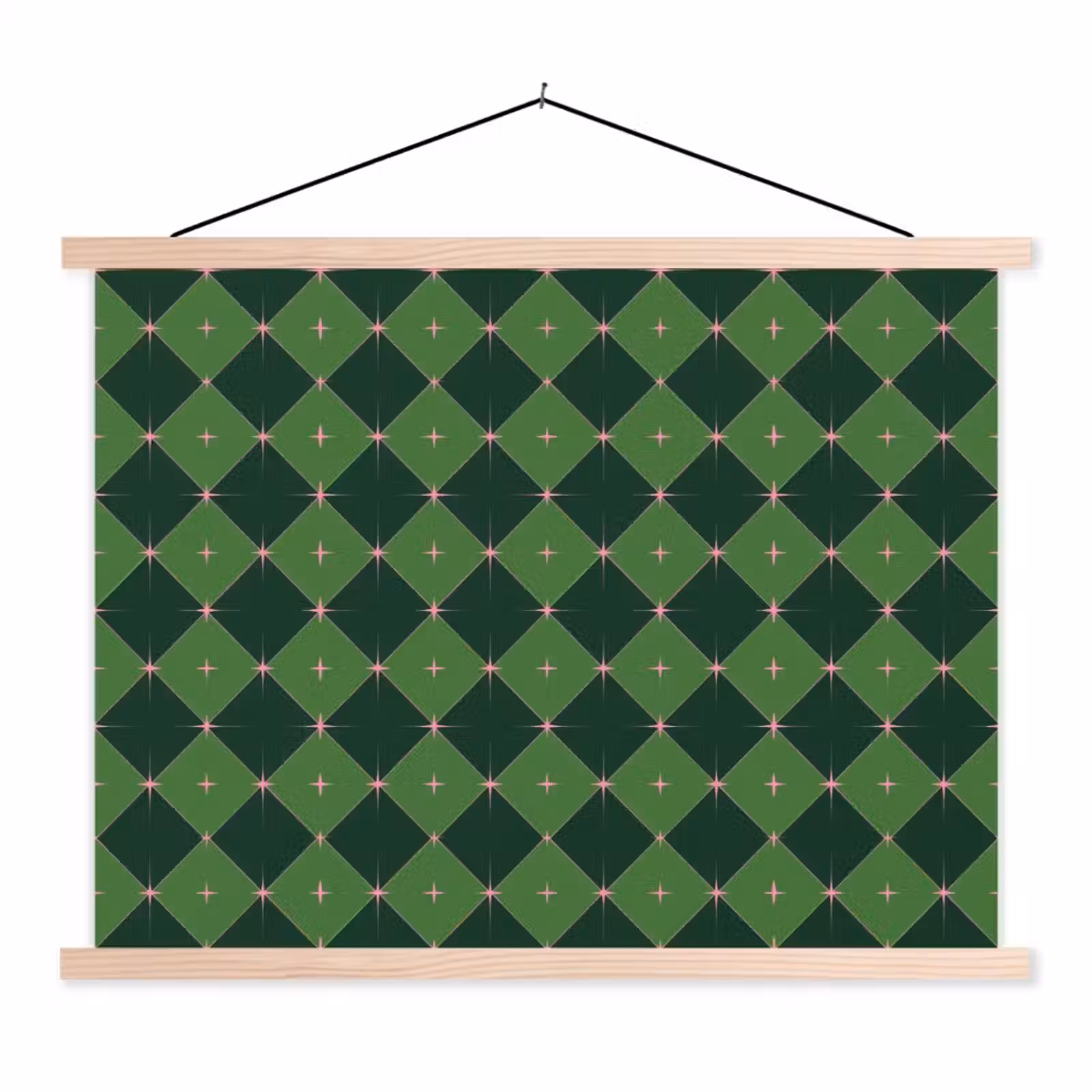 Schoolplaat - Ster - Groen - Roze - Kerst — 1