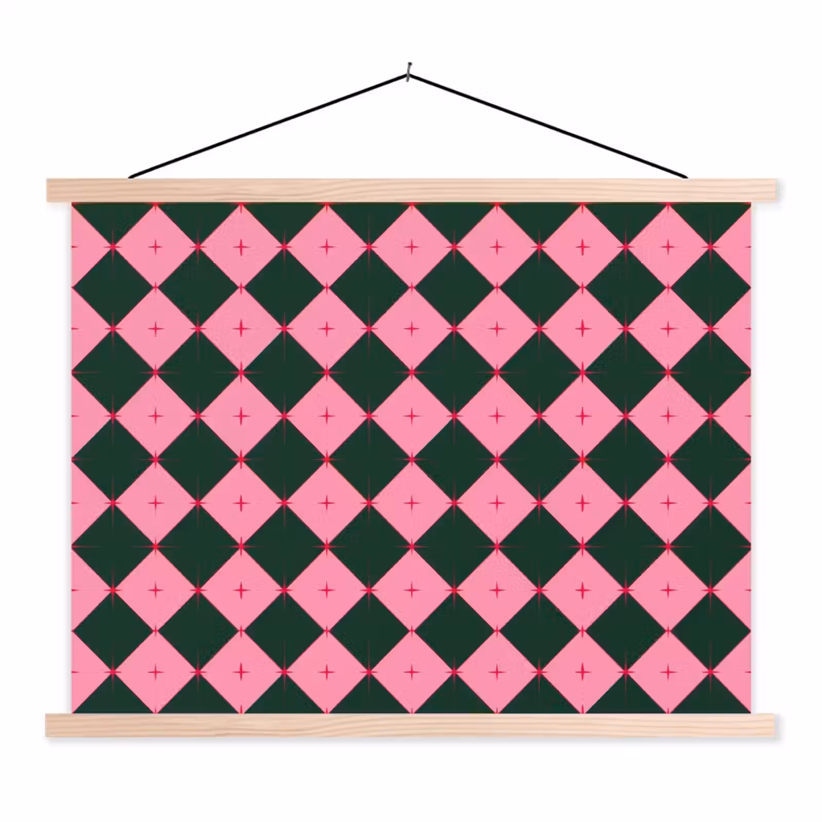 Schoolplaat - Ster - Roze - Groen - Kerst — 1