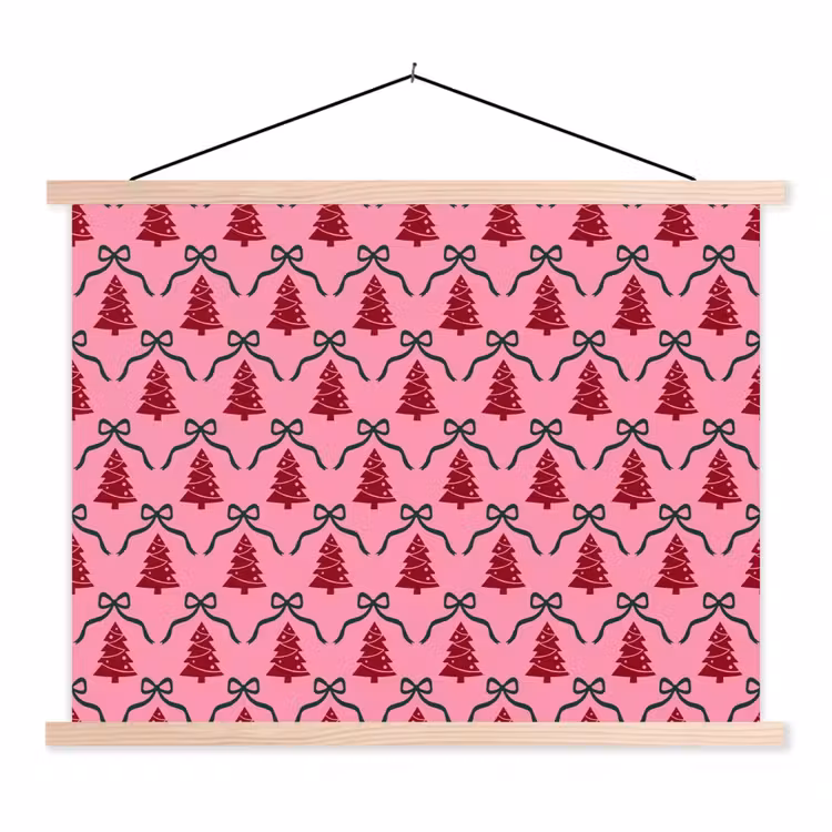Schoolplaat - Kerst - Rood - Groen - Strik — 1