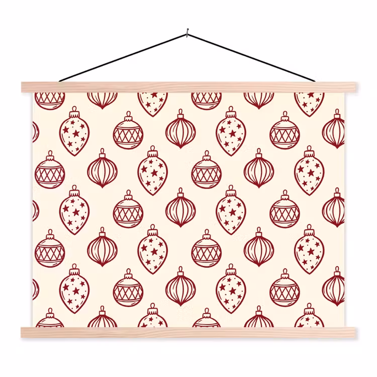 Schoolplaat - Kerstbal - Rood - Kerst — 1