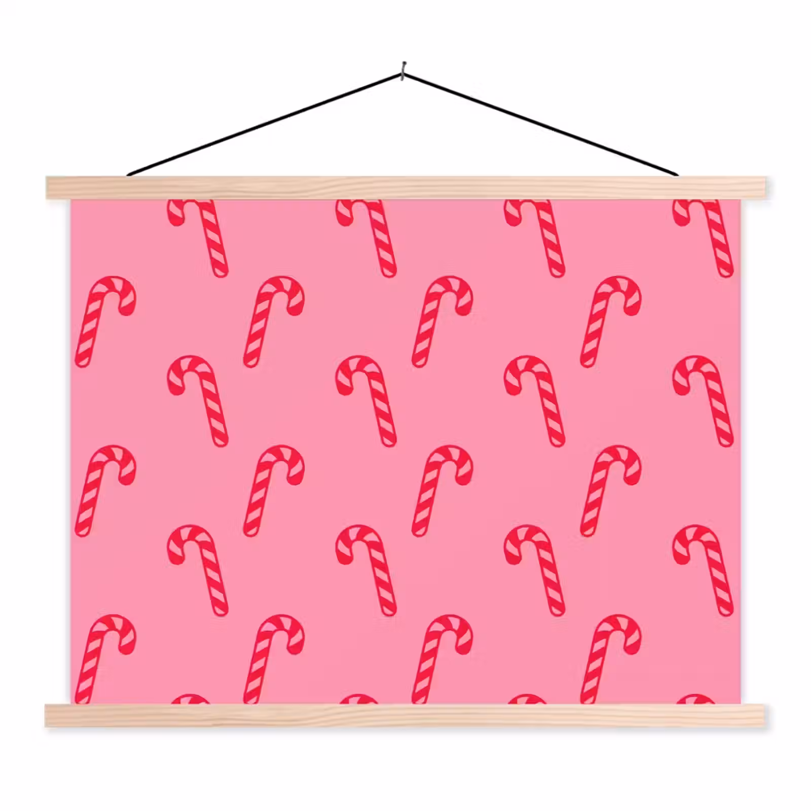 Schoolplaat - Kerst - Rood - Roze - Zuurstok — 1