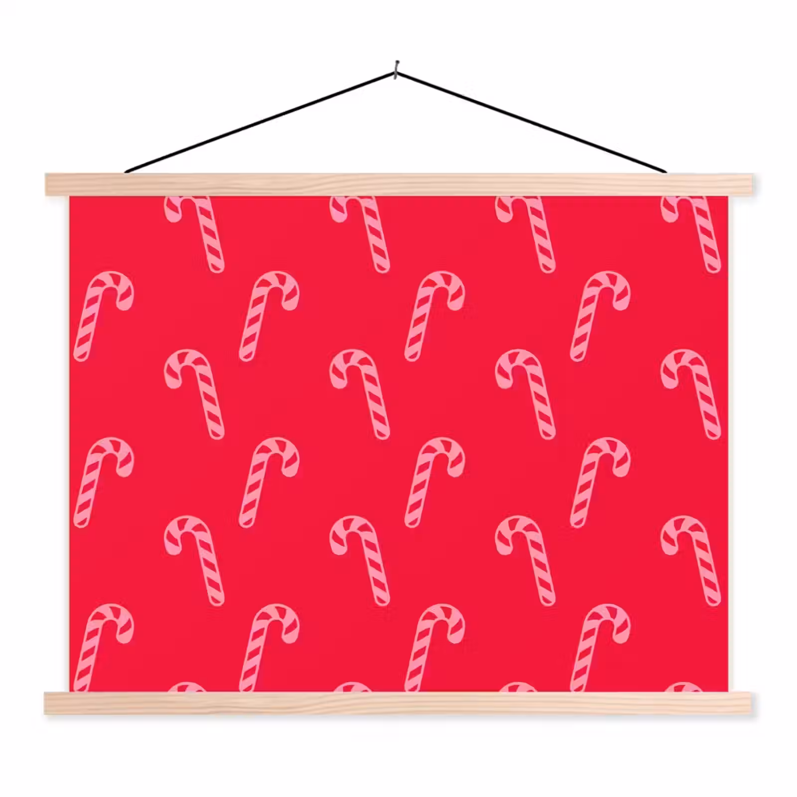 Schoolplaat - Kerst - Roze - Rood - Zuurstok — 1