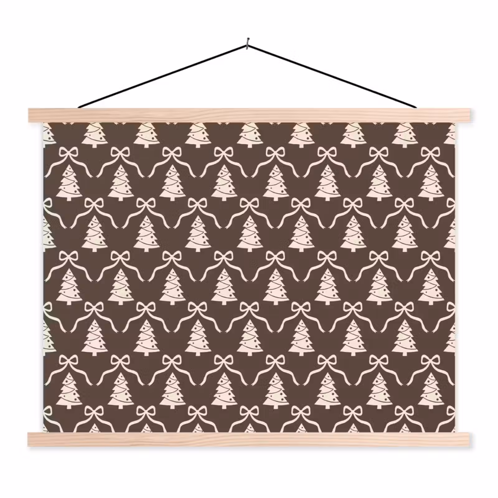 Schoolplaat - Strik - Taupe - Wit - Kerst — 1