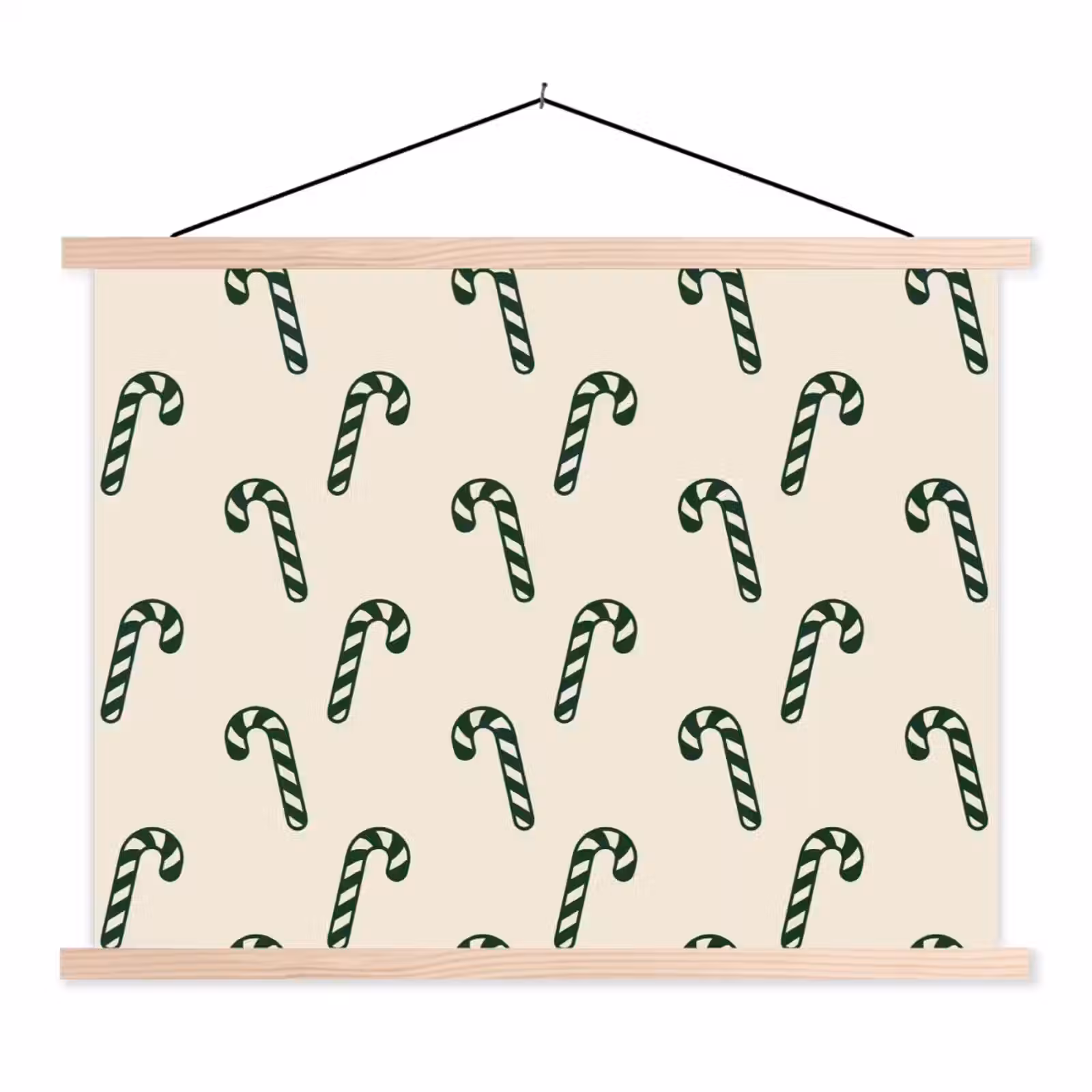 Schoolplaat - Kerst - Groen - Crème - Zuurstok — 1