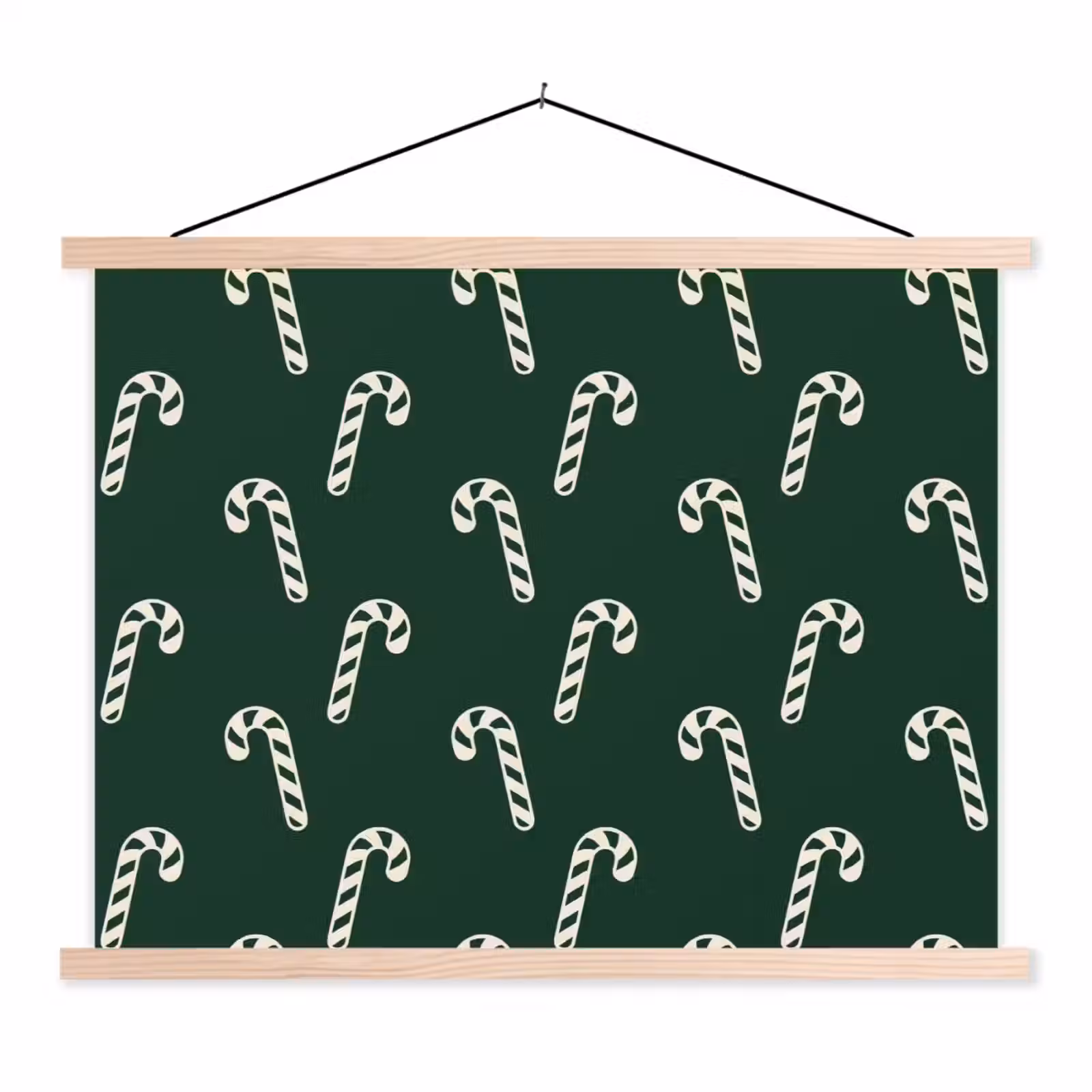 Schoolplaat - Kerst - Groen - Wit - Zuurstok — 1