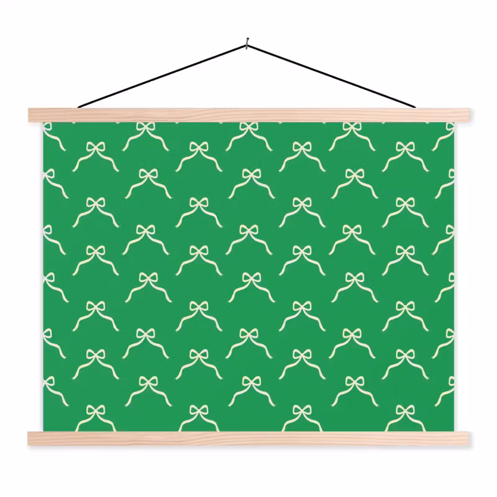 Schoolplaat - Strik - Kerst - Groen - Wit — 1