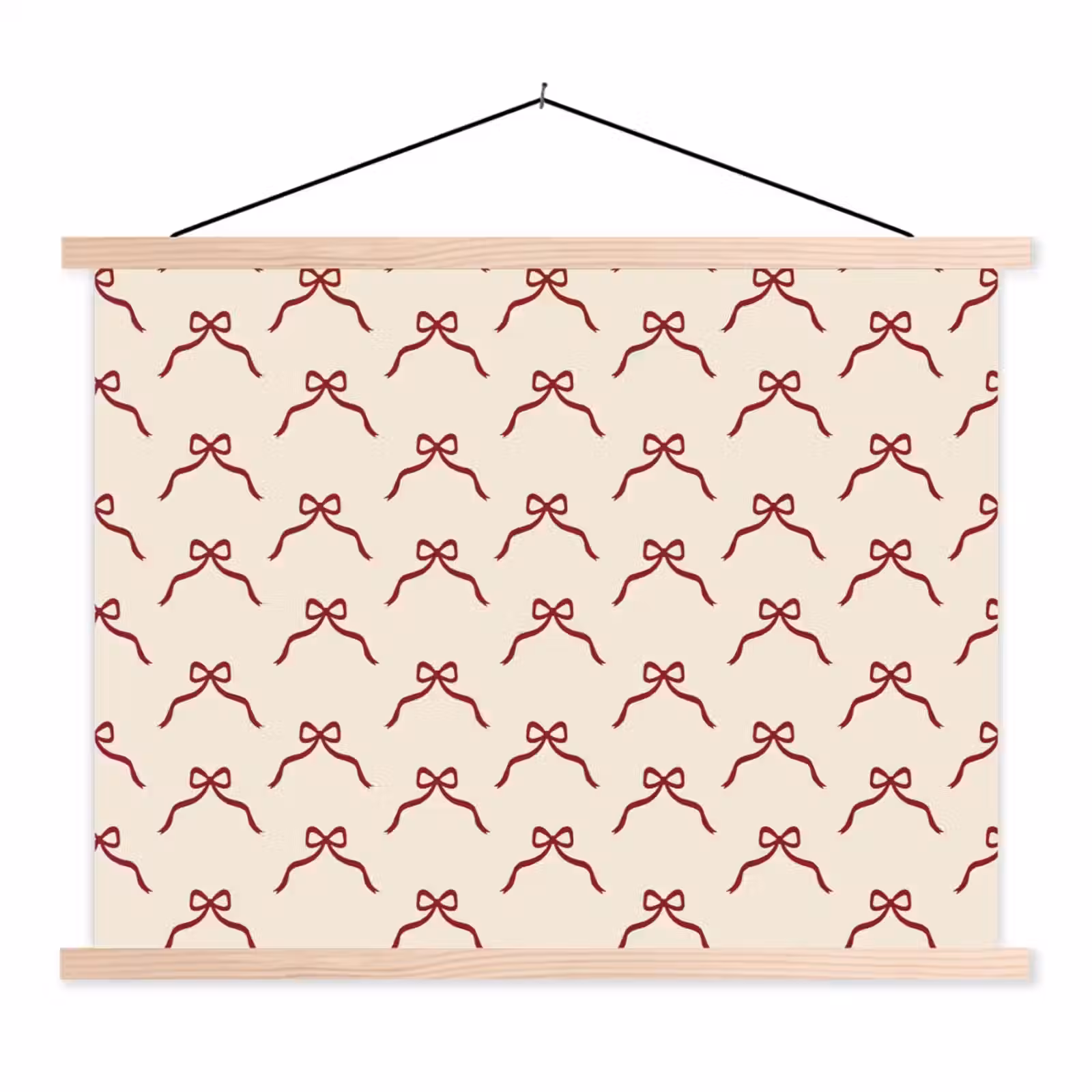 Schoolplaat - Strik - Rood - Crème - Kerst — 1