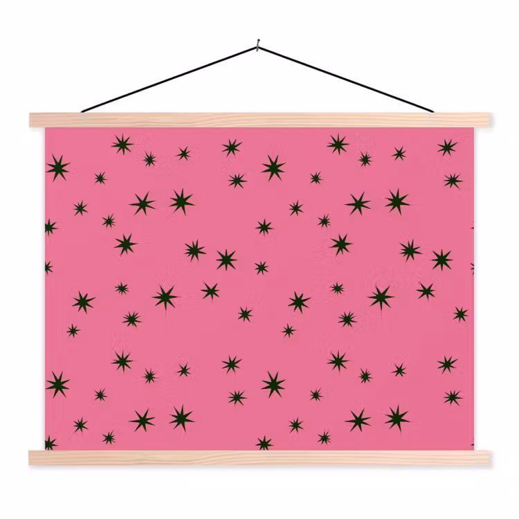 Schoolplaat - Ster - Groen - Roze - Kerst — 1
