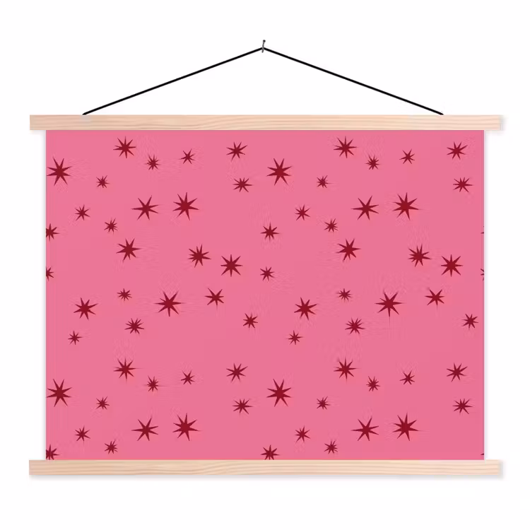 Schoolplaat - Kerst - Ster - Rood - Roze — 1