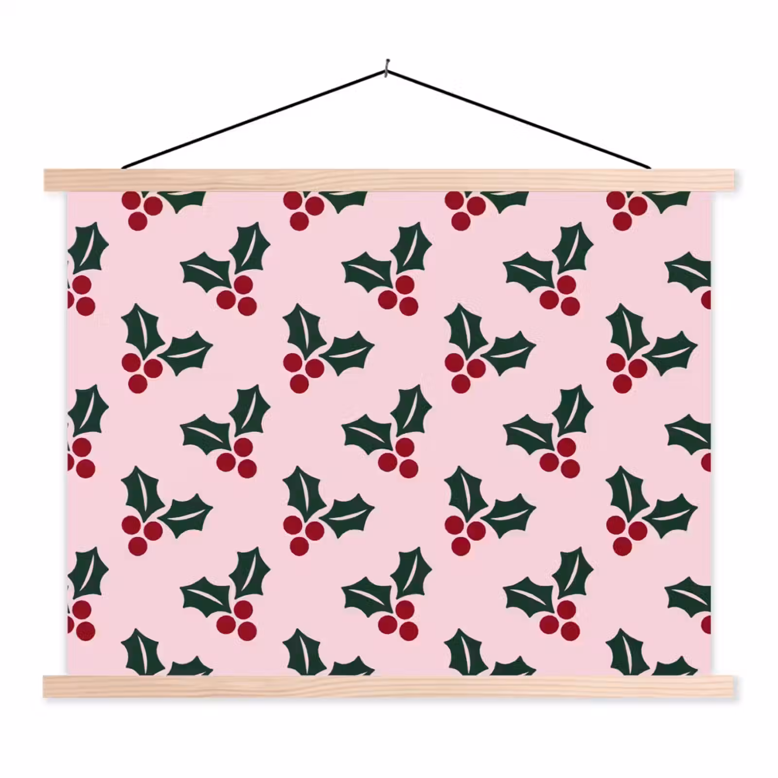 Schoolplaat - Kerst - Hulst - Groen - Roze — 1