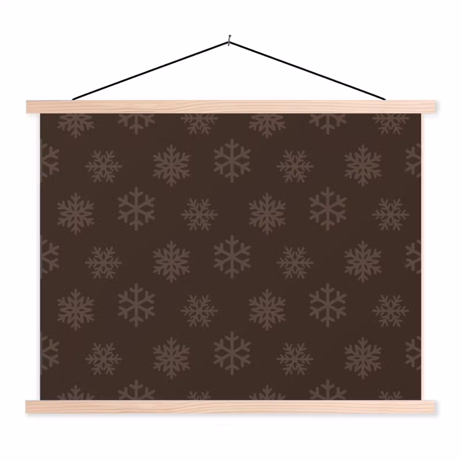 Schoolplaat - Sneeuwvlok - Bruin - Kerst — 1
