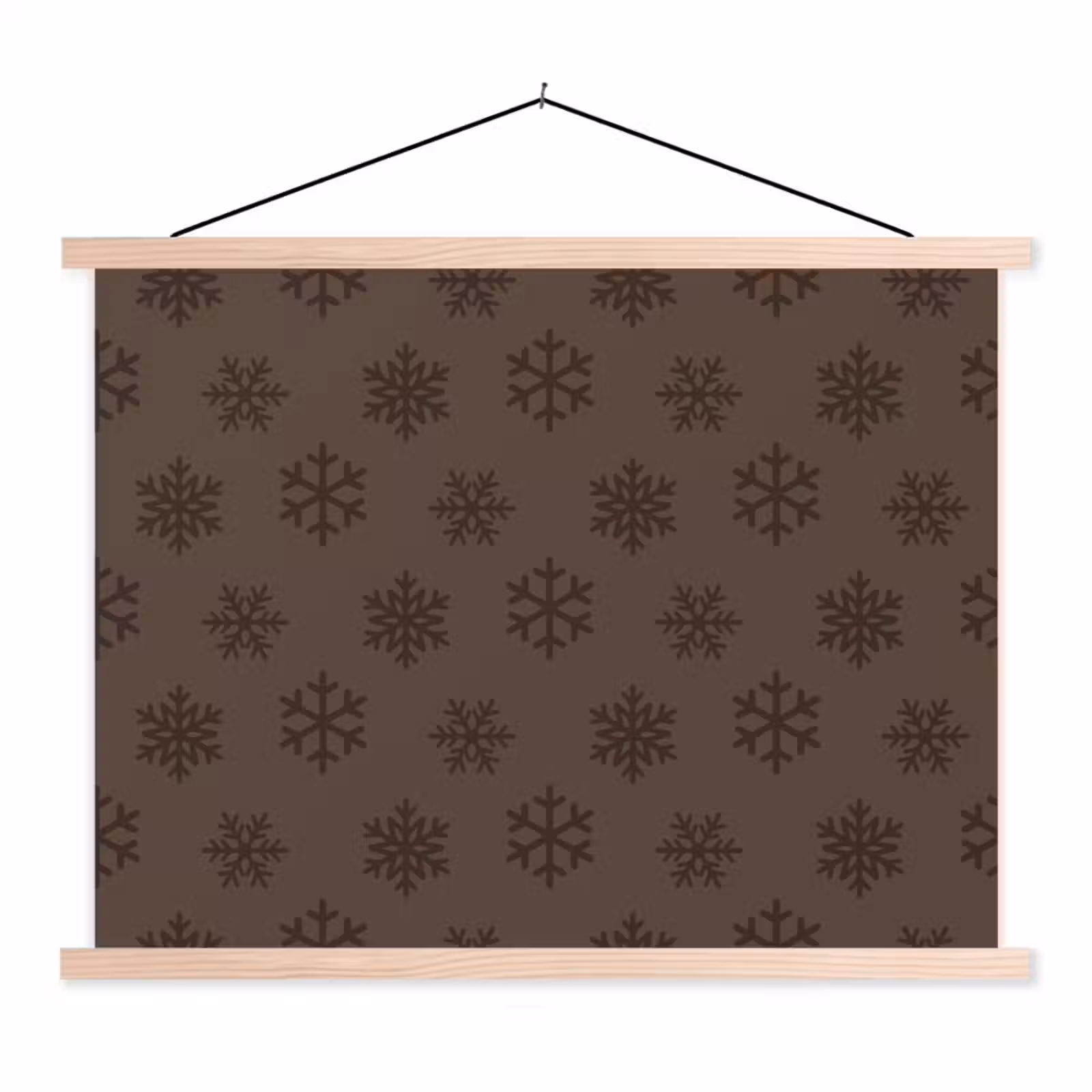 Schoolplaat - Sneeuwvlok - Kerst - Bruin — 1