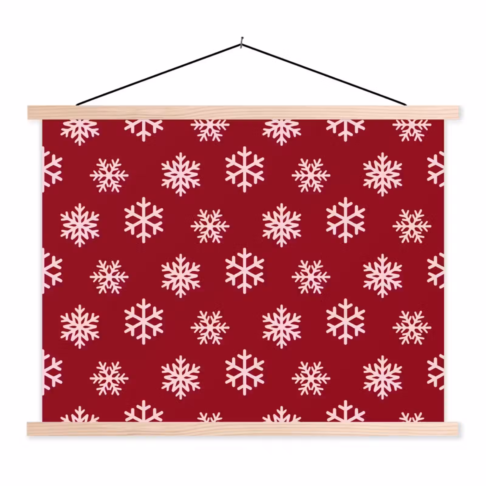 Schoolplaat - Sneeuwvlok - Rood - Roze - Kerst — 1
