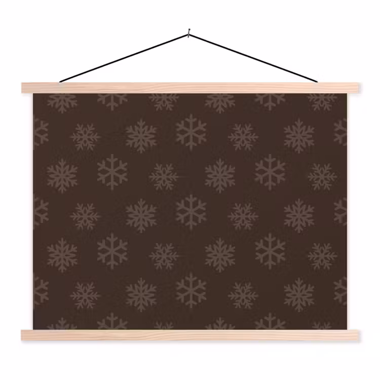 Schoolplaat - Sneeuwvlok - Bruin - Kerst — 1