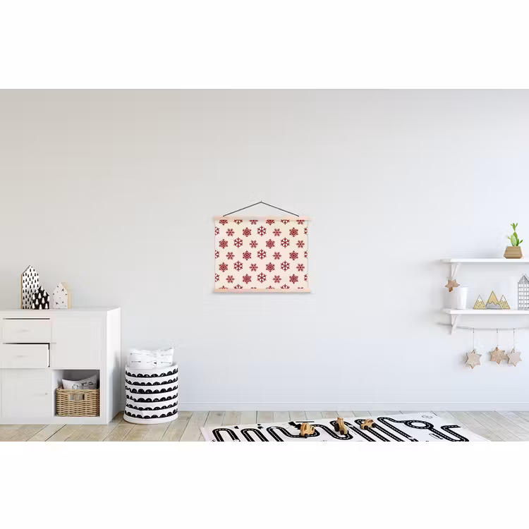 Schoolplaat - Sneeuwvlok - Crème - Rood — 3