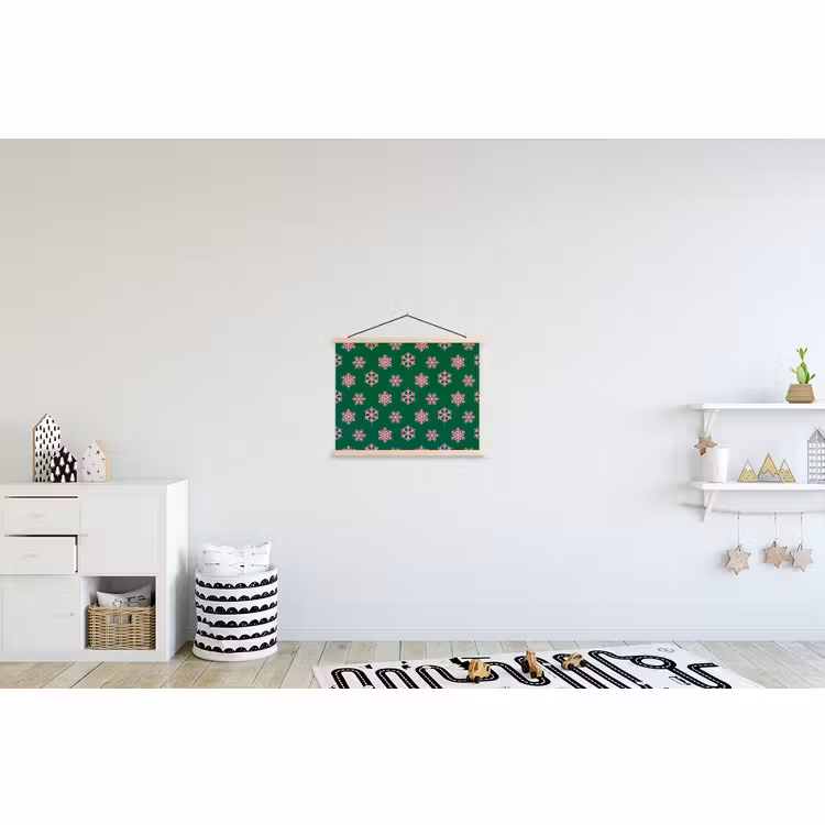 Schoolplaat - Sneeuwvlok - Groen - Roze - Kerst — 3