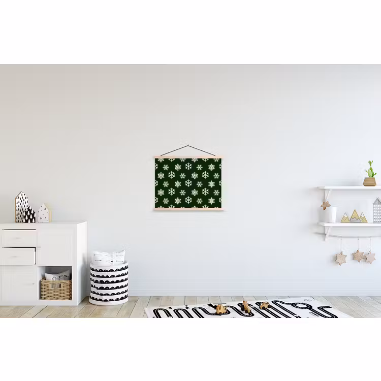 Schoolplaat - Sneeuwvlok - Groen - Wit - Kerst — 3