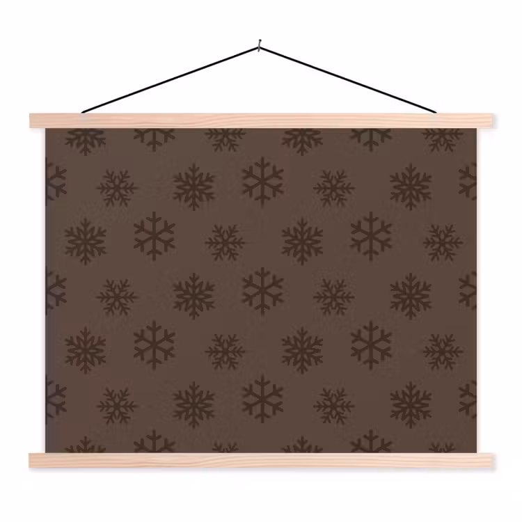 Schoolplaat - Sneeuwvlok - Kerst - Bruin — 1