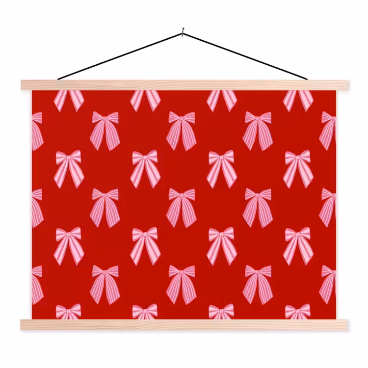 Schoolplaat - Strikken - Kerst - Rood - Roze — 1