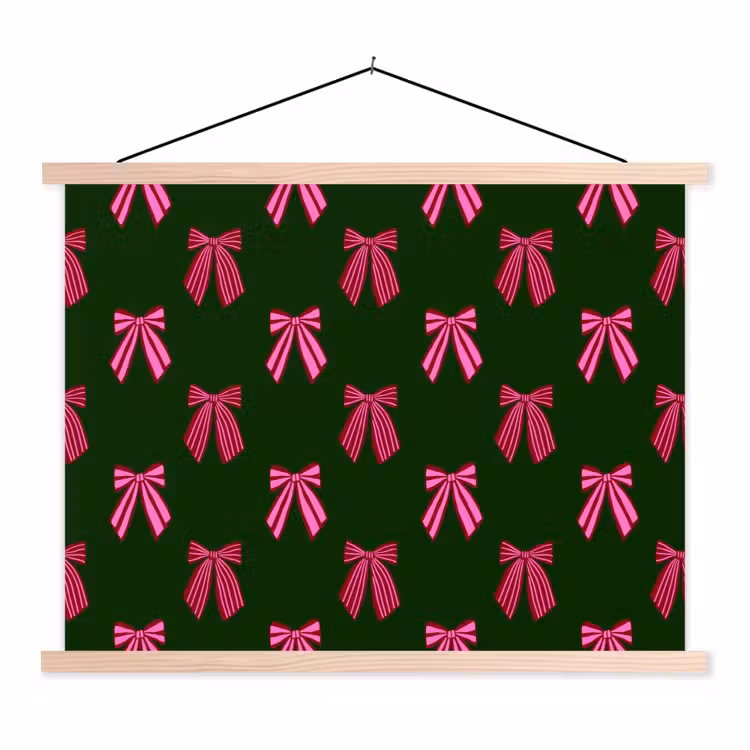 Schoolplaat - Strikken - Kerst - Roze - Groen — 1