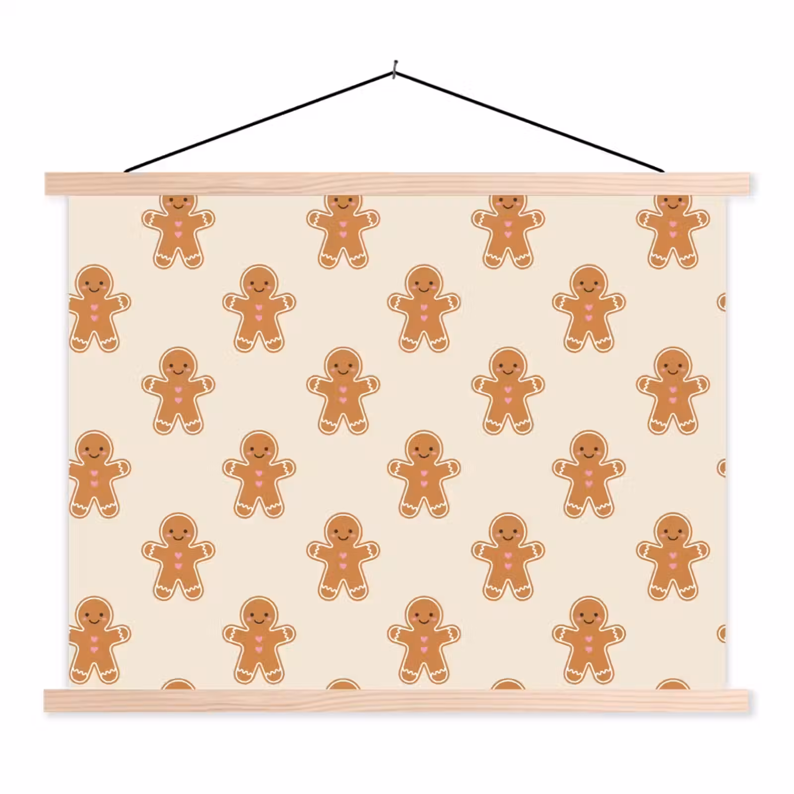 Schoolplaat - Peperkoek - Kerst - Crème — 1