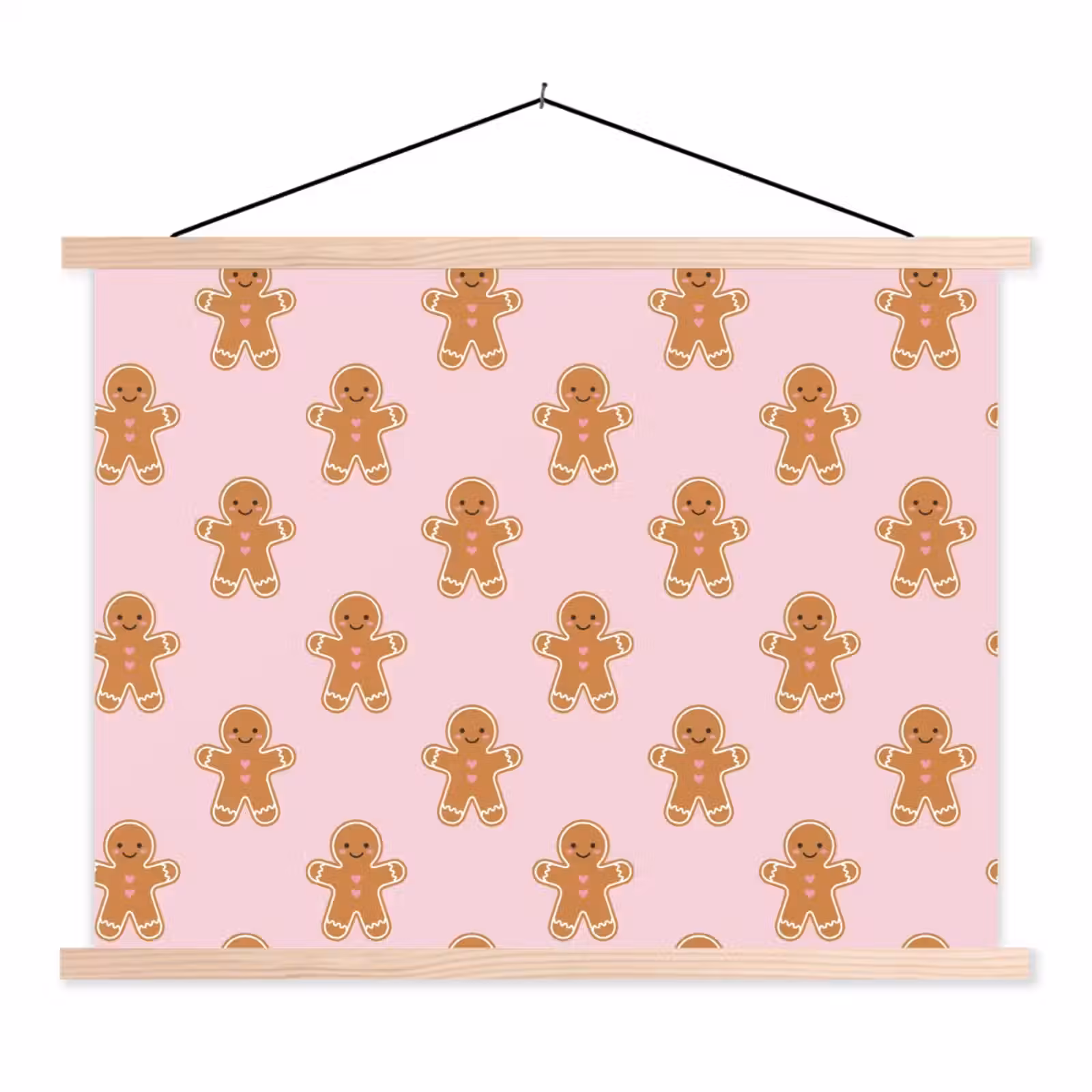 Schoolplaat - Peperkoek - Kerst - Roze — 1