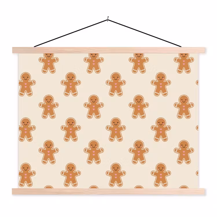 Schoolplaat - Peperkoek - Kerst - Crème — 1