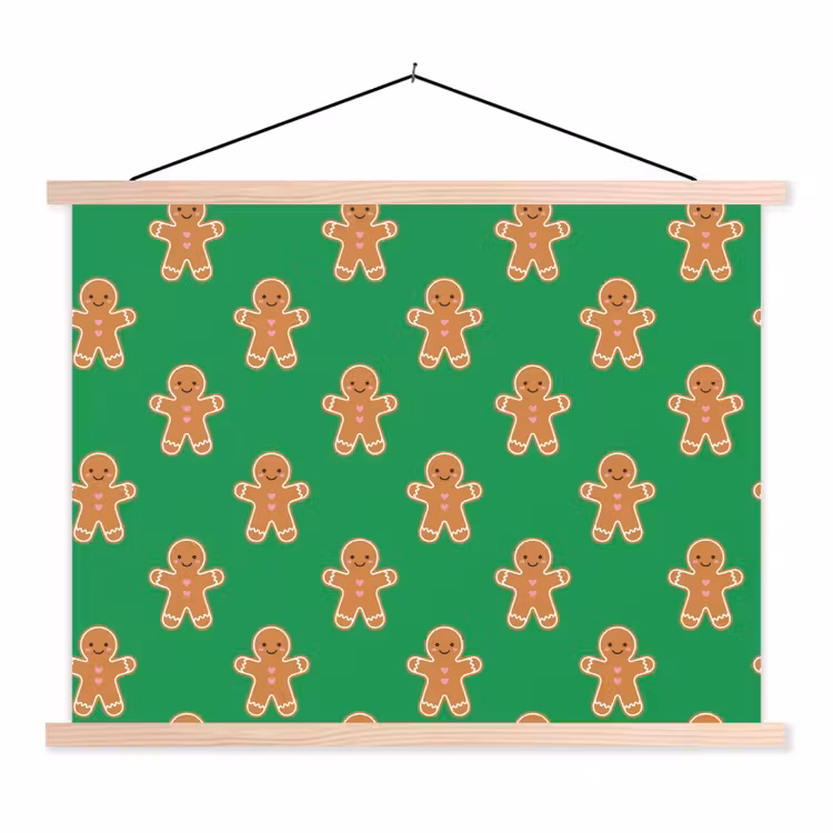 Schoolplaat - Peperkoek - Kerst - Neon - Groen — 1