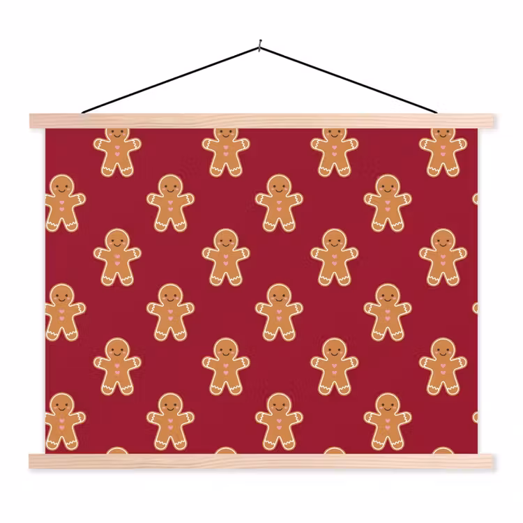Schoolplaat - Peperkoek - Kerst - Rood — 1