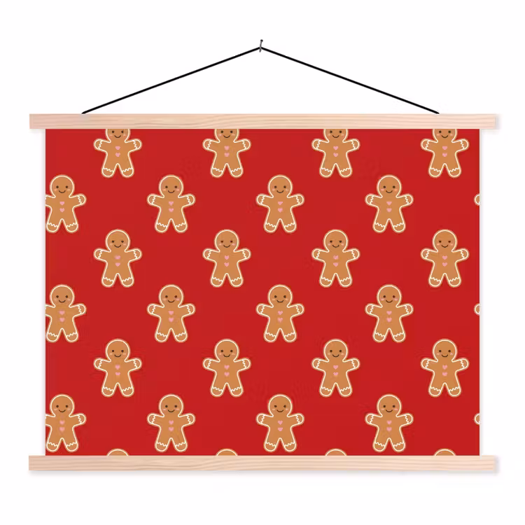Schoolplaat - Peperkoek - Kerst -  Rood — 1