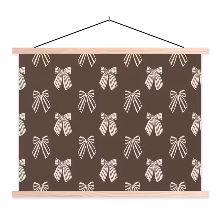 Schoolplaat - Strikken - Kerst - Bruin - Crème — 1