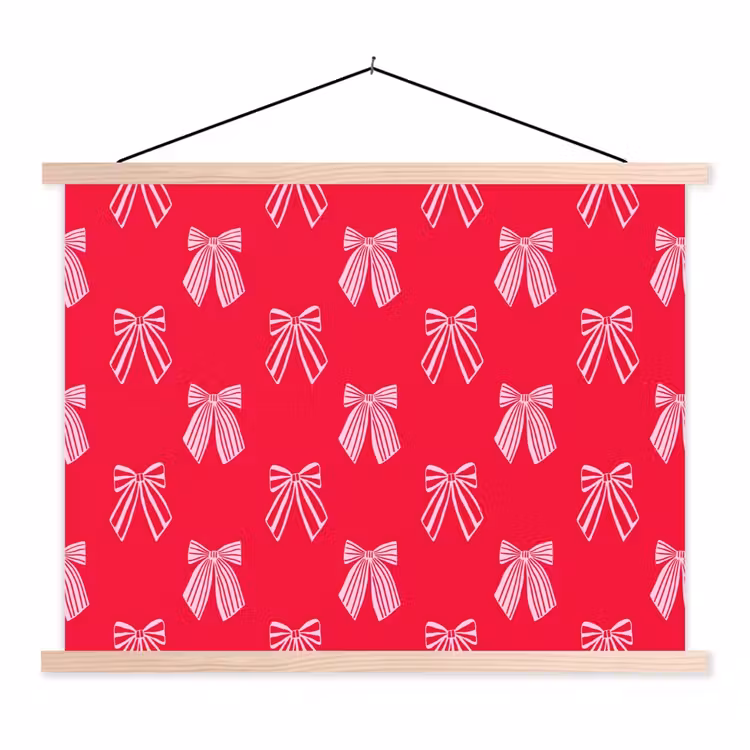 Schoolplaat - Strikken - Kerstmis - Rood - Roze — 1
