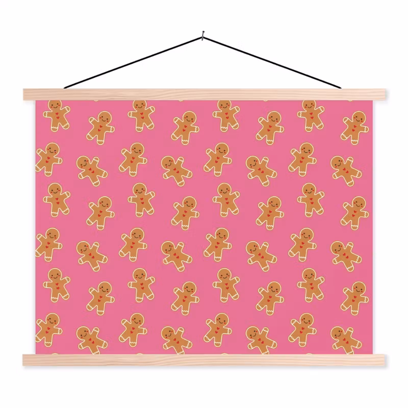 Schoolplaat - Peperkoek - Roze - Bruin - Kerst — 1