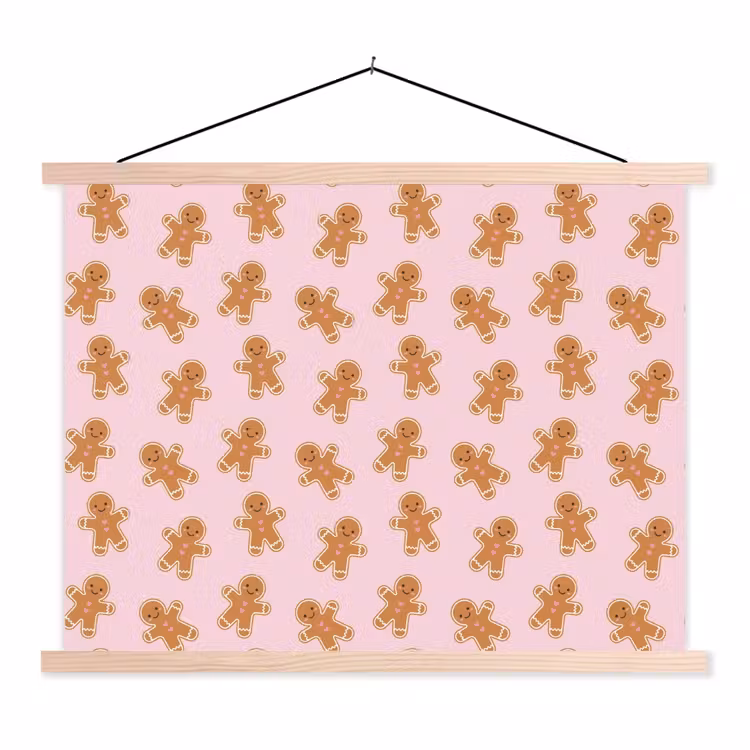 Schoolplaat - Peperkoek - Bruin - Roze - Kerst — 1