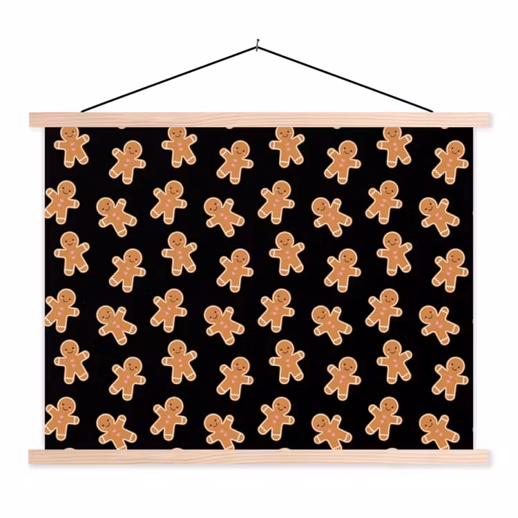Schoolplaat - Peperkoek - Kerst - Zwart - Bruin — 1
