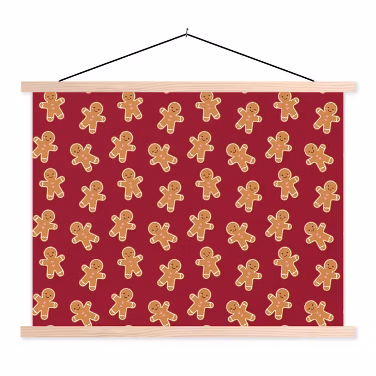 Schoolplaat - Peperkoek - Rood - Bruin - Kerst — 1