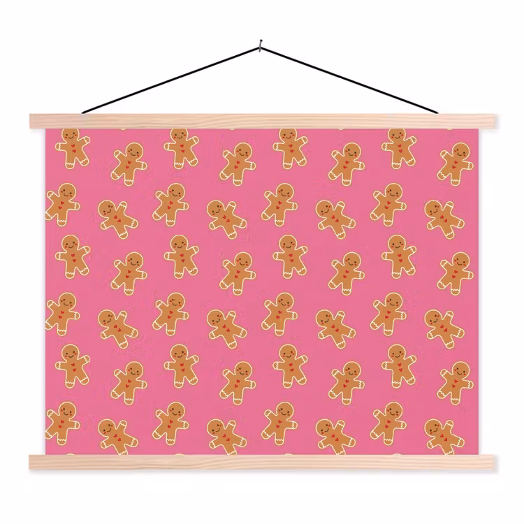 Schoolplaat - Peperkoek - Roze - Bruin - Kerst — 1
