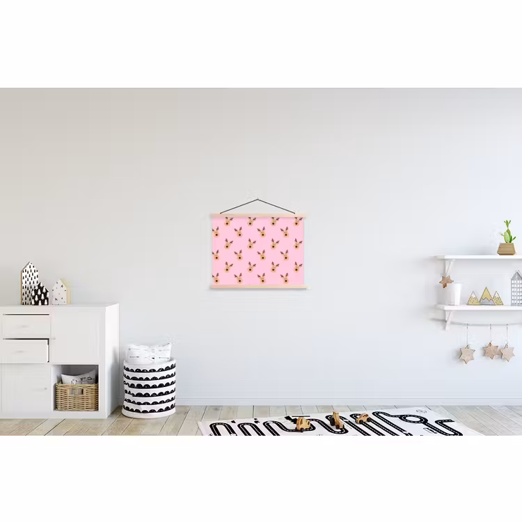 Schoolplaat - Rendieren - Kerst - Roze — 3