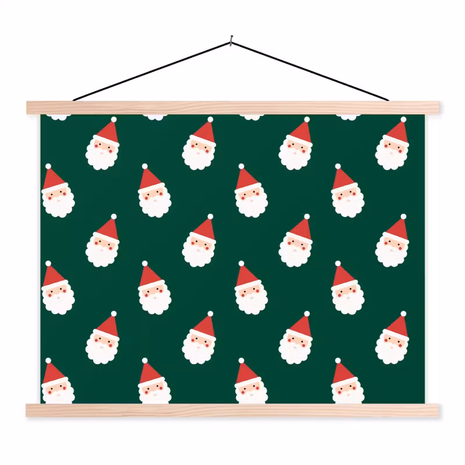 Schoolplaat - Kerstman - Kerst - Groen — 1
