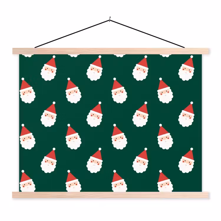 Schoolplaat - Kerstman - Kerst - Groen — 1