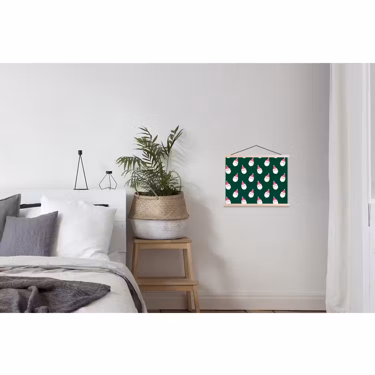Schoolplaat - Kerstman - Kerst - Groen - Roze — 2